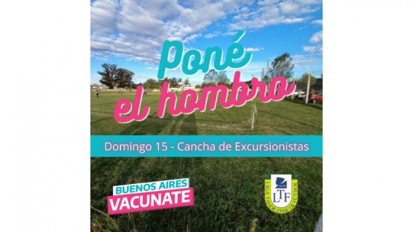 Vuelve el futbol local y habrá un vacunatorio en una de las canchas